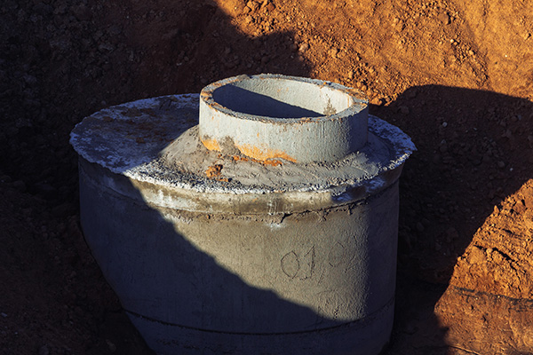 Concrete septic tank installation process